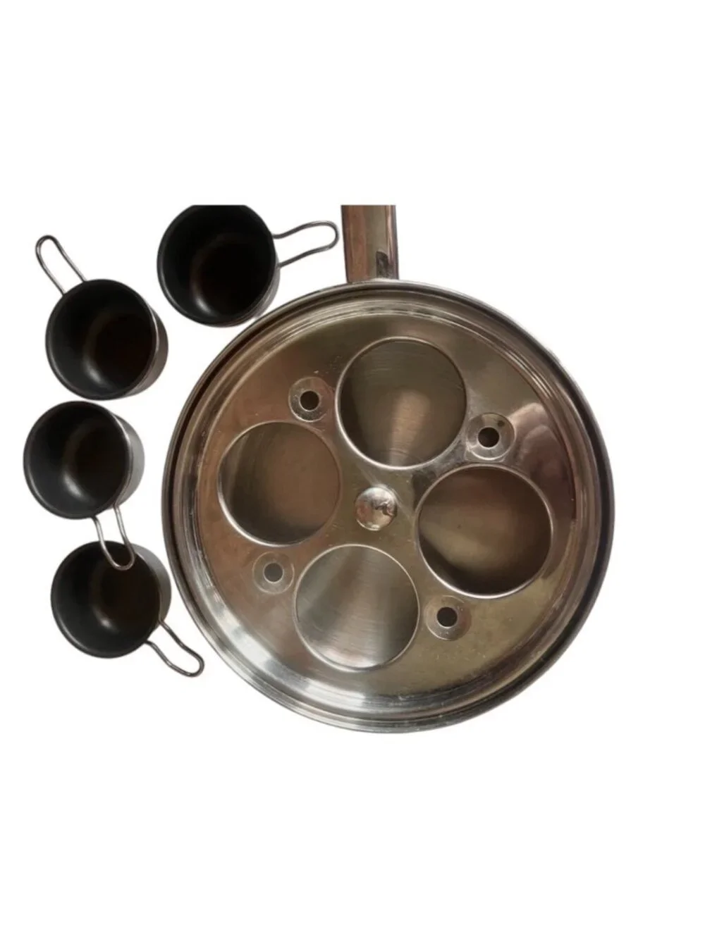 Stainless Steel Tramontina Egg Poaching Pan Set 18/10 4 Cup Egg Poacher Nonstick